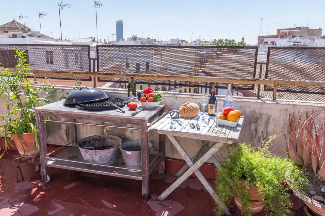 Apartamento Duplex Con Hermosa Terraza Cerca Alameda De Hercules Sevilla Buitenkant foto