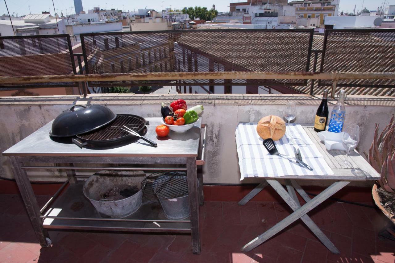 Apartamento Duplex Con Hermosa Terraza Cerca Alameda De Hercules Sevilla Buitenkant foto